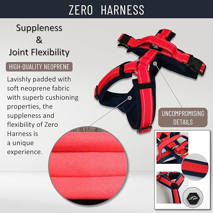 [白山:Hakusan] Zero Dog Harness Basic Type, Safe - No chocking/Hard to Disconnect, Great fit - Easy Put on and Off/Adjustable, Reflector, XXS - Small & Medium Dog, Two-Tone Pink x Pink