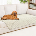 Smiry Waterproof Dog Bed Cover Pet Blanket, Soft Washable Dog Blanket for Furniture Bed Couch Sofa Reversible, Checkered (40"x80", Beige/Beige)