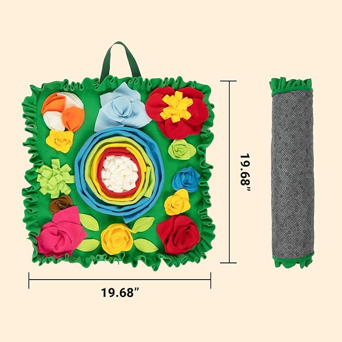 Snuffle Mat for Dogs - Interactive Dog Toys to Keep Them Busy | Dog Puzzles Slow Feeder Bowl for Puppy Treat Lick Mat