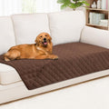 Smiry Waterproof Dog Bed Cover Pet Blanket, Soft Washable Dog Blanket for Furniture Bed Couch Sofa Reversible, Checkered (40"x90", Brown/Brown)