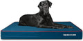 The Dog’s Bed Orthopedic Memory Foam Dog Bed Mattress, Oxford Fabric, Blue with Red Trim, XXL, 6-Inch