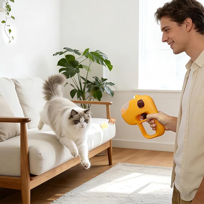 Dog Toy Treat Dispenser | Fun Launch Design Puzzle Feeder - Interactive Treat Dispensing Dog Toys | for Pet Cat Kitten Puppy Home Indoor Outdoor