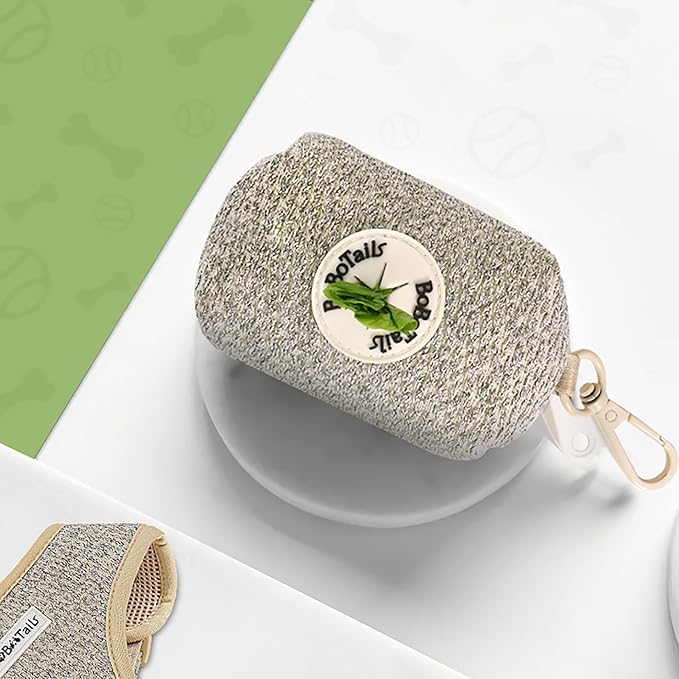 Dog Poop Bag Holder with Clip, Stylish Doggy Waste Bag Dispenser for Dog Leash, Durable Portable Poop Bag Carrier No Include Poop Bag Inside