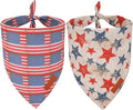 PTDECOR American Flag Dog Bandana Flag Stars Patterns, Patriotic Pet Scarf Reversible Triangle 4th of July Bandanas for Large X-Large Dogs Pets (X-Large)