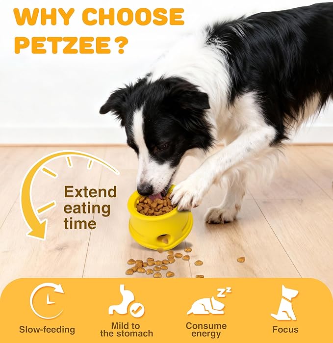 Dog Enrichment Toys, Interactive Puzzle Toys for Dogs-Long-Lasting Nature Rubber & Durable, Dog Toys to Keep Them Busy,Holds Kibble-Treats Frozen Treat Toy for Dog, Lemon,M