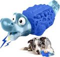 FurtasticiFinds Dog Chew Toys for Aggressive Chewers, Tough Squeaky Dog Toy for Large Medium Dogs, Bacon Flavor Nylon & Natural Rubber, Dental Care Interactive Dog Toys to Reduce Boredom, Royal Blue