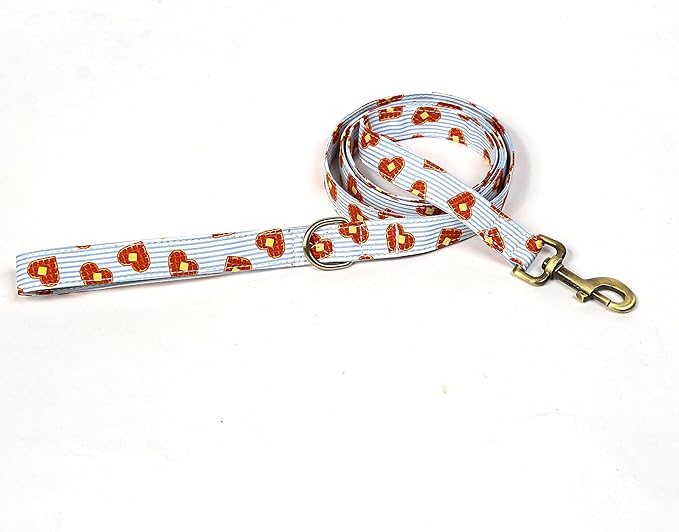 Organic Cotton Dog Leash for Small,Medium and Large Breed,Brass Hardware Pet Leash for Walking,Running and Training 6FT