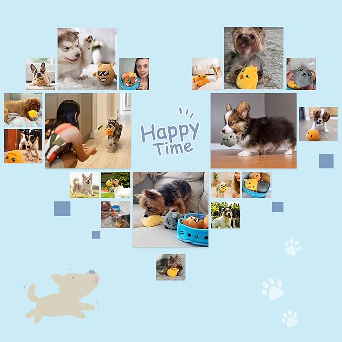 Squeaky Dog Toys – 5-Pack Soft Stuffed Plush Dog Toys with Squeakers for Small, Medium, and Large Dogs, Indoor Play Set to Keep Them Busy