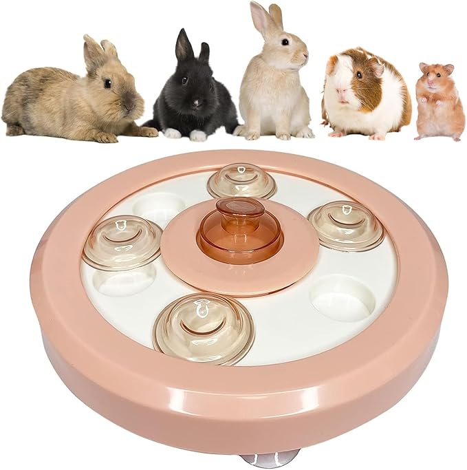 kathson Bunny Enrichment Toys Treat Dispenser Rats Foraging Toy Small Animal Interactive Puzzle ToysBoredom Breaker for Hamster Mouse Ferret Cat Dog