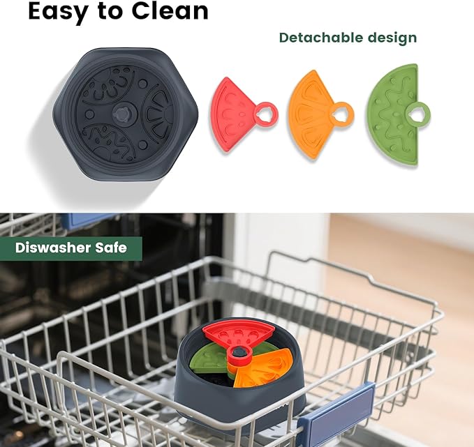 Gardner Pet Dog Slow Feeder Dog Bowl, Dogs Puzzle Enrichment Toy Rotating Plate, 8.45'' M Size with Suction Base for All Breed Sizes Pets, BPA-Free