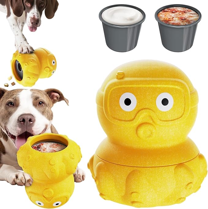 Dog Toys for Aggressive Chewers, Dog Enrichment Toys, Anxiety Relief for Dogs Toy, Indestructible Frozen Treat Toy for Large Dogs Reduces Anxiety, Octopus