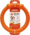 LaRoo Dog Training Ring for Outdoor Fitness Floatable Pulling Toy and Flying Disc Interactive Play Tool, Funny Dog Teething Toys for Throw, Fetch for Small Dogs
