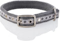 Adjustable Recycled Ribbon Dog Collar for All Pet Breeds, Fair Isle Gray, X-Small