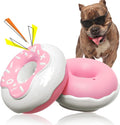 Squeaky Donut Dog Toy for Aggressive Chewers，Doughnut Shaped Dog Chewing Toy with a Creamy Aroma，for Aggressive Chewers Medium Large Breed，Indoor and Outdoor Toys for Dogs