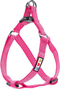 Pawtitas Reflective Step-in Dog Harness – Adjustable No-Pull Vest for Puppies to Seniors, Safe & Comfortable, XS Pink