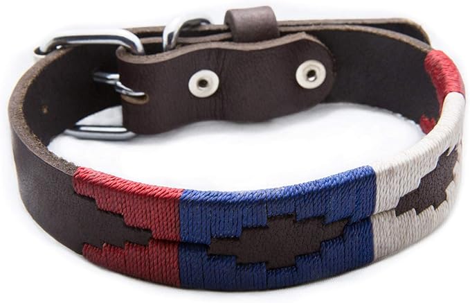 Gaucho Goods Soft Leather Dog Collar - The Patriot (S)