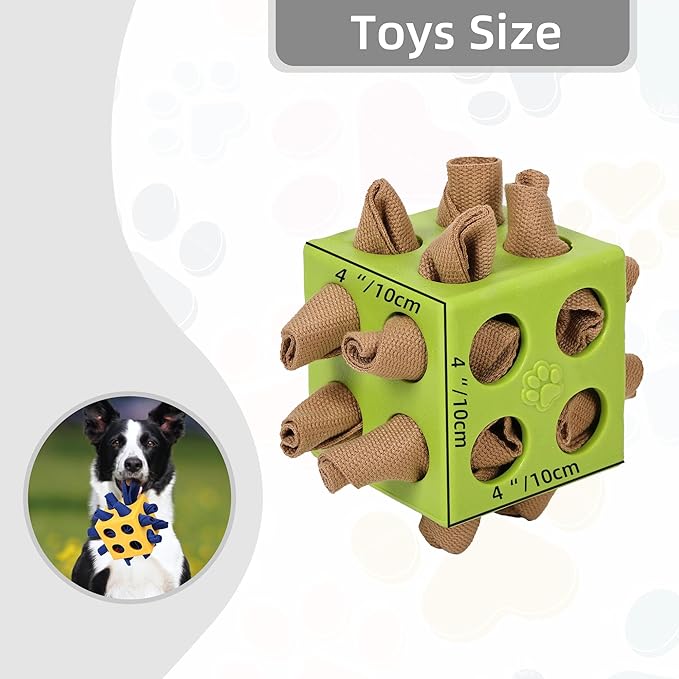Fossa Upgraded Snuffle Toys for Dogs, Interactive Dog Enrichment Puzzle Toy Encourage Natural Food Foraging Skill, Resistant Rope to Hide Treat for Aggressive Puppy, Small Medium Large Dog