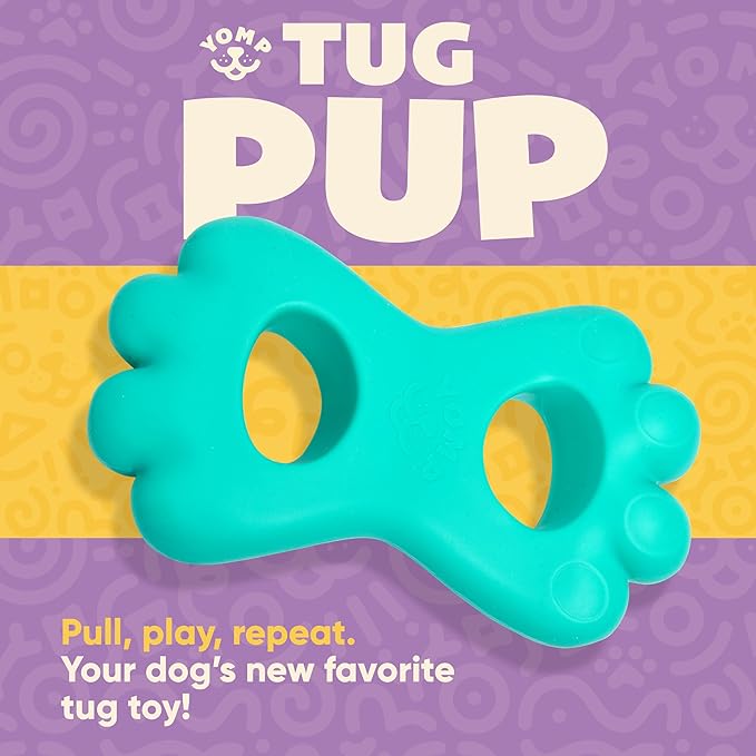 Yomp TugPup Dog Tug Toy – Interactive Pull Toy for Soft and Medium Chewers, Pet-Safe, Non-Toxic Silicone Chew Toy for Puppies and Teething Dogs