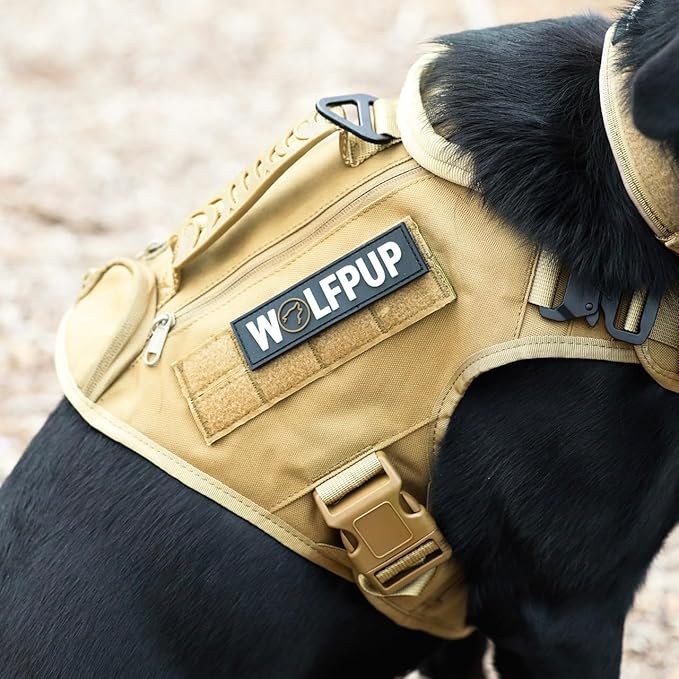 Tactical Dog Vest Harness (Khaki, Large)