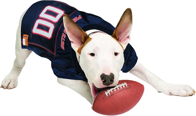 Pets First NCAA College Illinois Fighting Illini Mesh Jersey for DOGS & CATS, Large. Licensed Dog Jersey with your Favorite Football/Basketball College Team