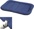 Durable Outdoor Dog Bed with Pillow Around Curling Sleep Fully Waterproof Indoor Cat Bed Crate Mat Stable Kennel Pad, for Pets (Blue, Small(23x18in))