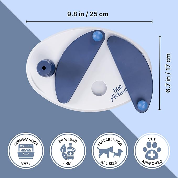 Trixie Push Away Dog Enrichment Toy, Intermediate Level 2 Dog Puzzle, Interactive Treat Game
