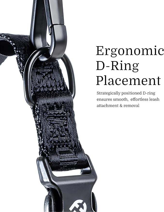 2026 New Edition, Fei & Eve Classic Dog Collar - Quick Release Metal Buckles | Fur-Safe | Premium 210D Nylon | 450LB Escape-Proof | Adjustable Fit | Large (Black)