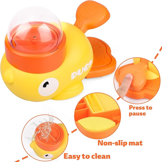 2-in-1 Dog Interactive Slow Feeder, Dog Food Puzzle Toy with 3 Outlet Sizes Replacement Heads Plastic Pet Cat Duck Frenchie Treat Dispenser Bowl for Protecting from Bloating IQ Training