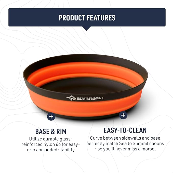 Sea to Summit Frontier Ultralight Collapsible Bowl, Medium (23 fl oz), Bone White