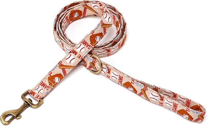Organic Cotton Dog Leash for Small,Medium and Large Breed,Brass Hardware Pet Leash for Walking,Running and Training 6FT