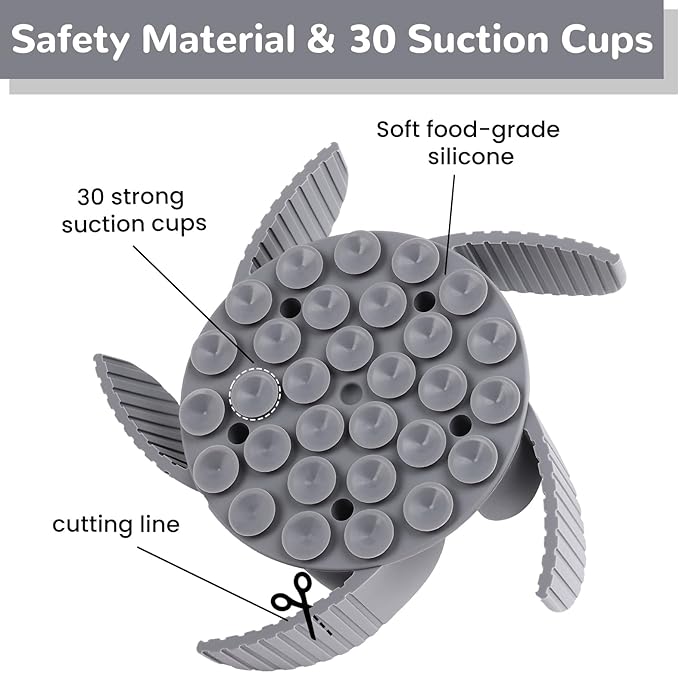 MateeyLife Cuttable Slow Feeder Dog Bowls Insert with Suction Cups for Medium & Large Dogs to Slow Down Eating– Fits Metal & Ceramic Bowls(Gray)