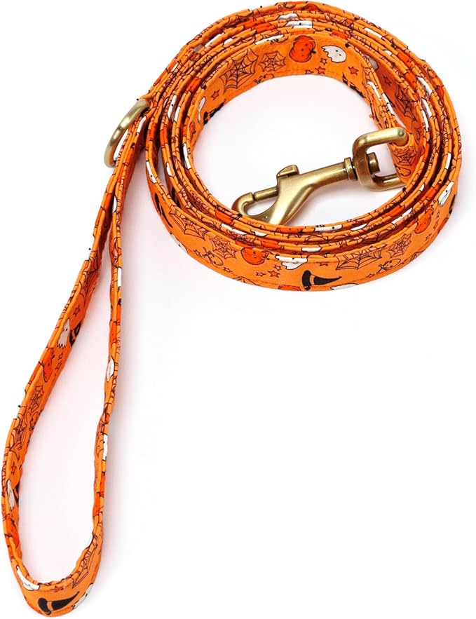 Organic Cotton Dog Leash for Small,Medium and Large Breed,Brass Hardware Pet Leash for Walking,Running and Training 6FT