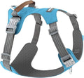 No Pull Dog Harness – Adjustable Reflective Nylon Vest for Small Medium Large Dogs, Escape Proof Training Harness with Leather Control Handle, Lightweight Aluminum Hardware (Cyan, XL)