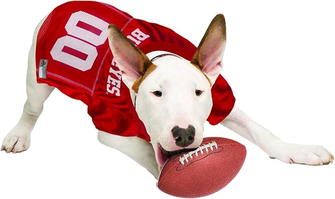 Pets First NCAA College Ohio State Buckeyes Mesh Jersey for DOGS & CATS, XX-Large. Licensed Dog Jersey with your Favorite Football/Basketball College Team