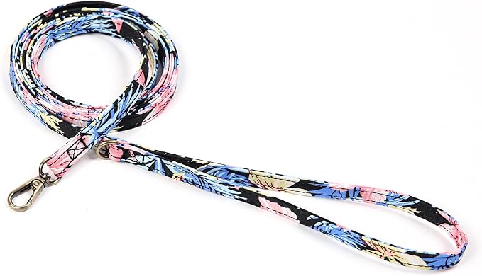 Organic Cotton Dog Leash for Small,Medium and Large Breed,Brass Hardware Pet Leash for Walking,Running and Training 6FT