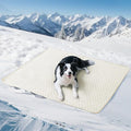 Soulbond Cooling Mat for Large Dogs - 50"x60" Washable Cooling Pad for Dogs & Cats, QMAX>0.3, Anti-Slip Bottom, Portable Summer Cool Pet Bed Pad for Outdoor/Indoor/Cars/Travel Use, Pearl White