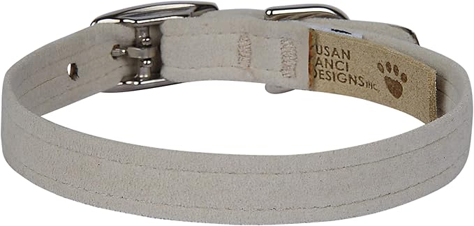 Susan Lanci Designs Ultrasuede Premium Dog Collar, Doe, Small
