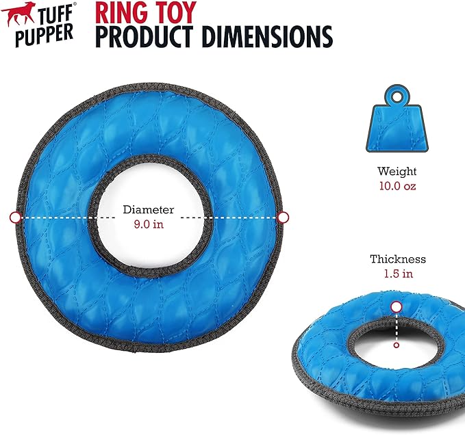 Tuff Pupper SuperChewy Tough Floating Dog Water Toy Strong Natural Rubber | Great Dog Fetch Toy | Pool Swimming Toy for Puppy| Durable Training Toy for Non-Aggressive Chewers