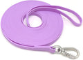 ZALER Long Dog Leash Waterproof Training Leashes 50ft 30ft 20ft 15ft 10ft 6ft, Odor Proof Recall Long Line Lead with Aviation Aluminum Carabiner Clip for Small, Medium, Large Dogs (20FT, Purple)