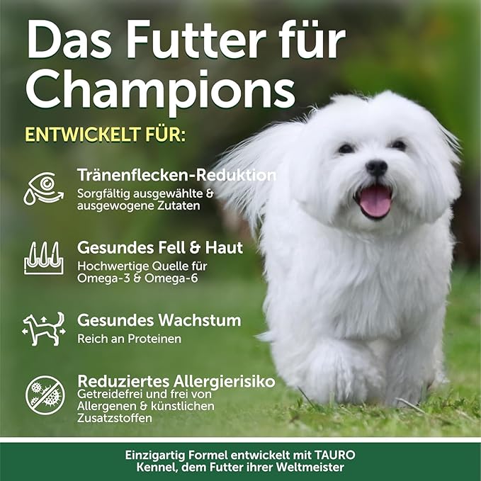 Nature's Protection Dry Dog Food for Small Breed - High Protein Tear Stain Diet for White & Light Fur Adult Dogs - Small Bites Kibble (Superior Care - Lamb and Rice, 3.3 lb)