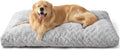 EHEYCIGA Washable XL Dog Bed for Crate 41x27 Inch, Reversible Kennel Pad for Extra Large Dogs Weight Up to 75 lbs, Plush and Comfy Pet Sleeping Mat, Grey