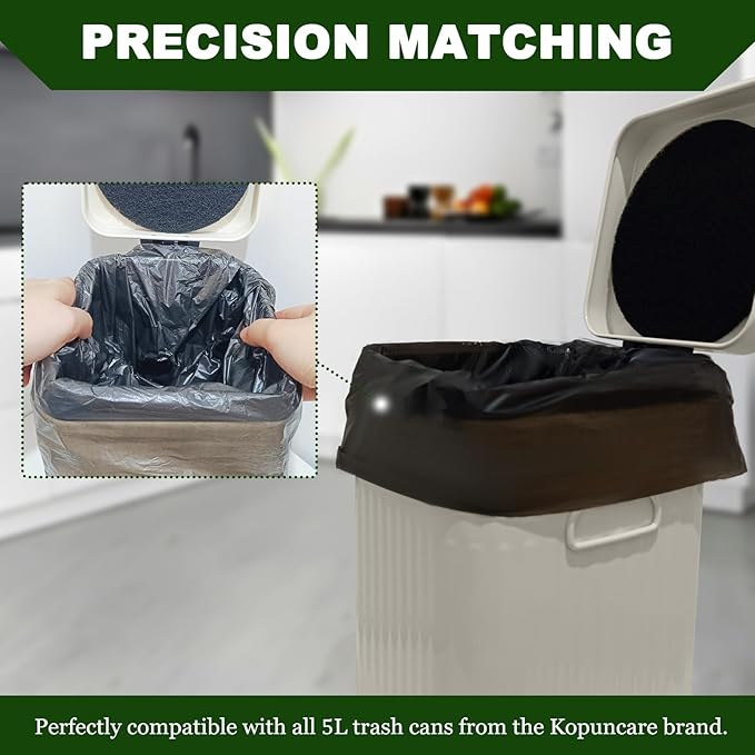 Dog Waste Bags 200 Pcs, Dog Waste Can Liners for 5L Dog Poop Trash Can Outside, 5 Pack Dog Poop Bags Rolls, Dog Poop Bags for Outdoor, Poop Bags for Dogs (200 PCS)