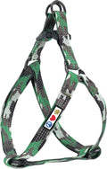 Pawtitas Reflective Step-in Dog Harness – Adjustable No-Pull Vest for Puppies to Seniors, Safe & Comfortable, S Camo Green