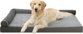 Orthopedic Dog Bed Waterproof Dog Beds for Large Dogs Deluxe Plush L-Shaped Dog Couch Beds with Egg Crate Foam Removable Washable Cover & Nonskid Bottom(Grey, L(36''x27''x6.5''))