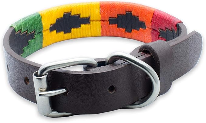 Gaucho Goods Premium Soft Leather Dog Collar (L, Woodstock)