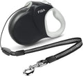 Fida Upgraded Retractable Dog Leash 30ft, Heavy Duty Pet Walking Leash for Medium/Large Breed up to 110 lbs, 360° Tangle-Free Long Retract Dog Lead, Soft Grip, One-Hand Brake, Black