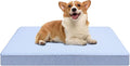 Orthopedic Memory Foam Dog Bed,Cooling Dog Beds for Dogs, Washable Pet Beds for Crate with Faux Fur Cover, Waterproof Lining, (Large: 35" x 22" x 3", Cooling Surface)