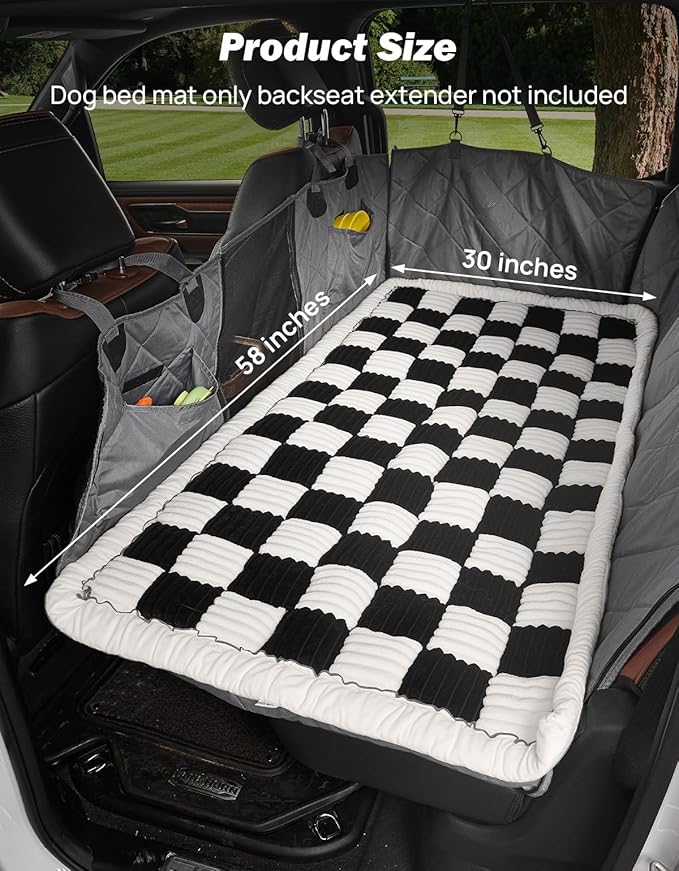 JOYTUTUS Dog Mat Bed for Truck Back Seat Extender, Non-Slip Dog Bed Mat Custom Fit for Backseat Extenders, Pet Couch Cover,Washable Travel Pet Bed Mat for F150/RAM1500/Silverado