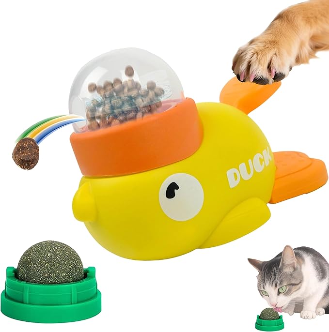 Dog Interactive Treat Dispenser Toy，Food Puzzle Slow Feeder，Interactive Duck-Shaped Enrichment Toy for Cats and Small Dogs