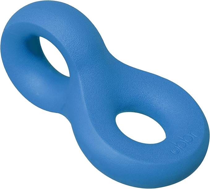 Ubbi Pet Chomp Dog Toy for Medium to Large Dogs, Durable Natural Rubber Chew Toy for Aggressive Chewers, Interactive Bouncing Enrichment Toy, Dishwasher Safe, Blue